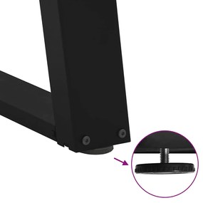 Pés para mesa de jantar em formato de U, 2 peças, preto, 100x(72-73) c