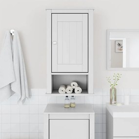 Móvel de parede p/ WC BERG 40x27x71,5 cm pinho maciço branco