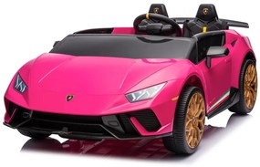 Carro elétrico para Crianças Lamborghini Huracan Performante Spyder, de 24V, 4x4, 2 lugares Rosa