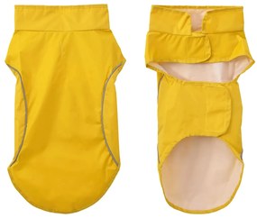 Capa de chuva para cães com tiras reflectoras amarelo S
