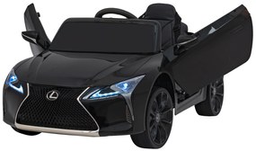 Carro elétrico para Crianças 12V Lexus LC500 Rodas de EVA, Assento de couro Preto