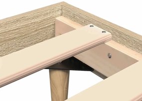 Estrutura cama s/ colchão derivados de madeira carvalho sonoma