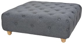 vidaXL Pufe em tecido 80x80x30 cm cinzento escuro