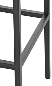 Banco de bar Montreal em couro sintético e com estrutura preta 37 x 83 x 37 cm Castanho
