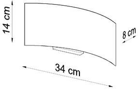 Aplique Candeeiro de parede Aço MAGNUS Branco