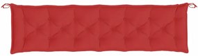 Almofadões banco jardim 2 pcs 200x50x7cm tecido oxford vermelho