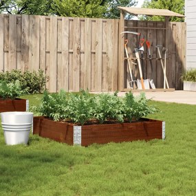 vidaXL Vaso/floreira para jardim 100x100 cm pinho maciço castanho