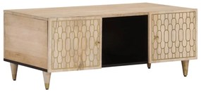 Mesa de centro 100x54x40 cm madeira de mangueira maciça