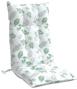 Almofadões p/ cadeira encosto alto 4 pcs tecido oxford folhas