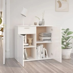 Aparador 80x36x75 cm derivados de madeira branco brilhante