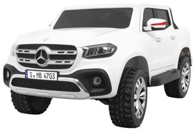 Carro elétrico para Crianças 24V 4x4 2 Lugares Mercedes Benz X-Class Rodas de EVA, Assento de couro Branco