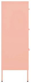Armário com gavetas aço 80x35x101,5 cm rosa