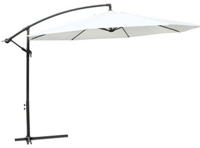 vidaXL Guarda-sol Suspenso Branco