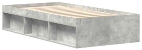 Estrutura de cama 100x200 cm cinza cimento