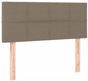 Cama box spring colchão/LED 120x190cm tecido cinza-acastanhado