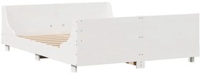 Cama sem colchão 120x190 cm madeira de pinho maciça branco