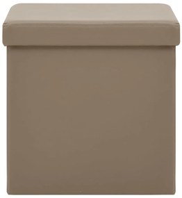 Banco de arrumação dobrável PVC cor cappuccino