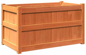 Vasos/floreiras de jardim 2 pcs pinho maciço castanho cera