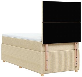 Cama com molas/colchão 80x200 cm tecido cor crème