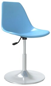 Cadeiras de jantar giratórias 4 pcs PP azul