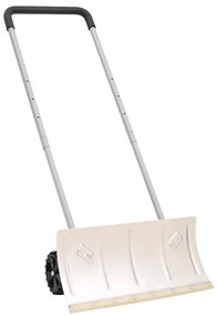 Pá de neve com pega extensível lâmina 61 cm aço prateado
