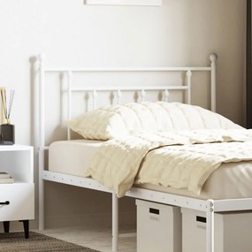 vidaXL Cabeceira de cama 100 cm metal branco