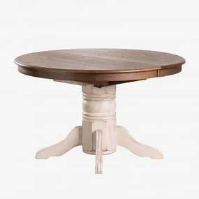 Mesa De Jantar Extensível Oval 130-180x120 Cm Em Madeira Ektra Castanho De Olmo - Sklum