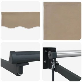 Toldo Retrátil Manual Bege 300 x 250 cm