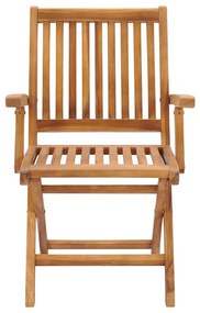 Cadeiras jardim c/ almofadões xadrez cinzento 2 pcs teca maciça