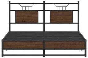 Estrutura cama s/ colchão derivados madeira carvalho castanho