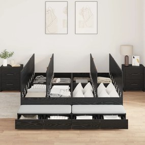 Estrado de Cama Carvalho Preto 140x200 cm
