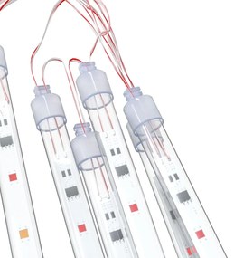 Luzes meteoro 8 pcs 50 cm 288 luzes LED int./ext. colorido