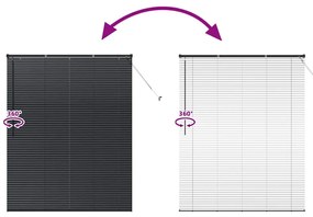 Persiana de Janela com cortinas Outros Manual Preto 140 x 175 cm Alumí