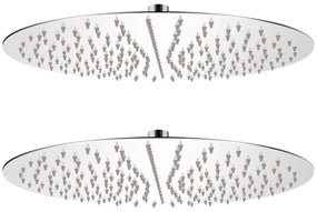 vidaXL Cabeça de chuveiro 2 pcs aço inoxidável Ø 40 cm