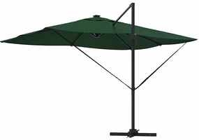 Guarda-Sol Cantilever Roma da com LEDs Verde 352 x 251 x 265 cm em Alu