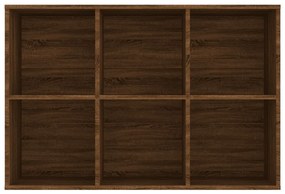 Estante/aparador 66x30x98cm derivados madeira carvalho castanho