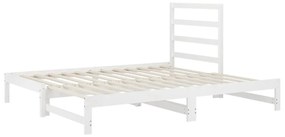 Sofá-cama de puxar 2x(90x200) cm pinho maciço branco