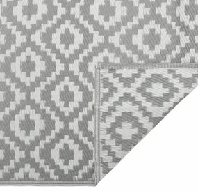 Tapete de exterior 120x180 cm 140x200 PP cinzento