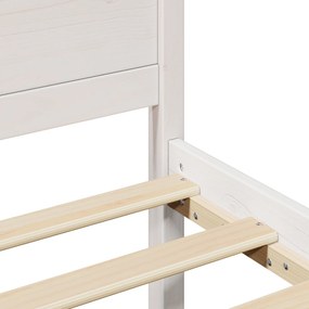 Estrado de Cama Branco Madeira de Pinho Maciça 75 x 190 cm