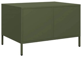 Mesa centro 68,5x50x43,5 cm aço laminado a frio verde-azeitona