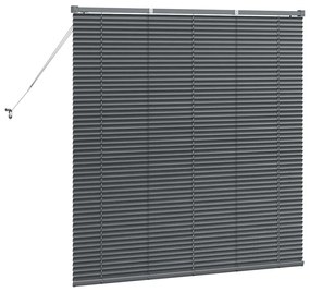 Persiana de Janela Cinzento-escuro 80 x 130 cm Alumínio