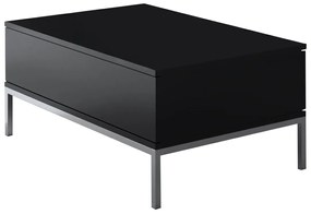 Conjunto de Mobiliário de Sala Lord – Preto e Prateado – TV Stand: 180