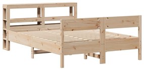 Cama sem colchão 150x200 cm madeira de pinho maciça