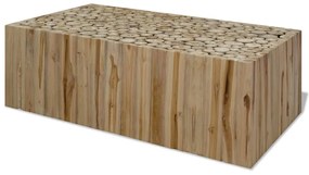 Mesa de centro em madeira de teca genuína 90x50x30 cm