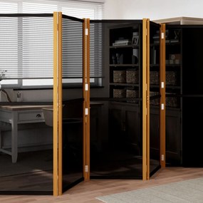 vidaXL Divisória/biombo com 6 painéis 420x180 cm preto