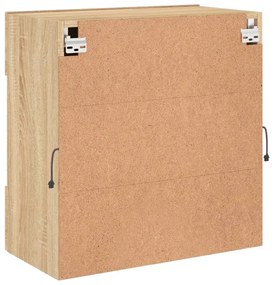 Móvel parede p/ TV c/ luzes LED 58,5x30x60,5cm carvalho sonoma