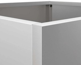 Vaso/floreira 42x40x39 cm aço galvanizado prateado