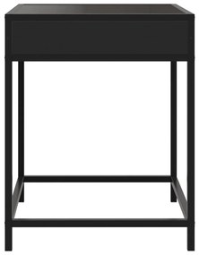Mesa de cabeceira com luzes LED Infinity 40x40x51 cm preto