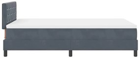 Cama Box com Colchão vidaXL Cinza Escuro 120x200 cm Veludo