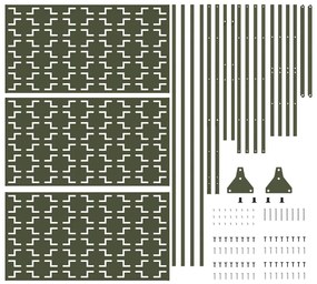 Tela de Privacidade Verde Azeitona 100x50x180 cm de Aço